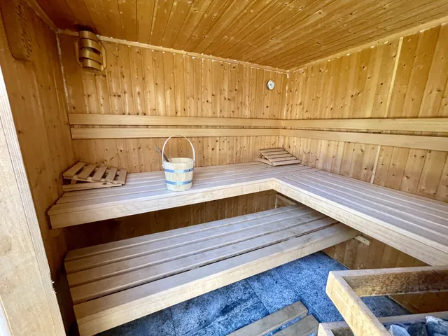 Wooden sauna interior