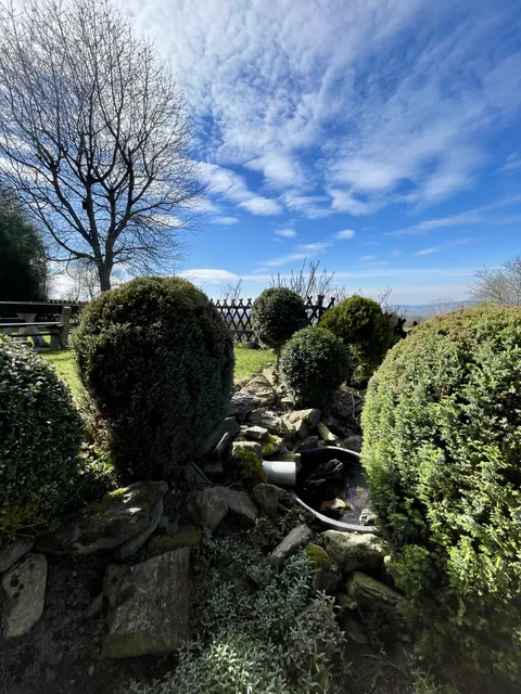 Rock garden beside the cottage
