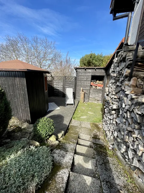 Garden path alongside the cottage