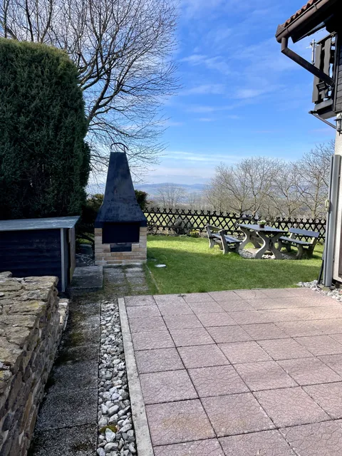 Outdoor terrace beside the cottage