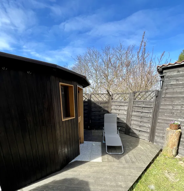 Outdoor sauna beside the cottage